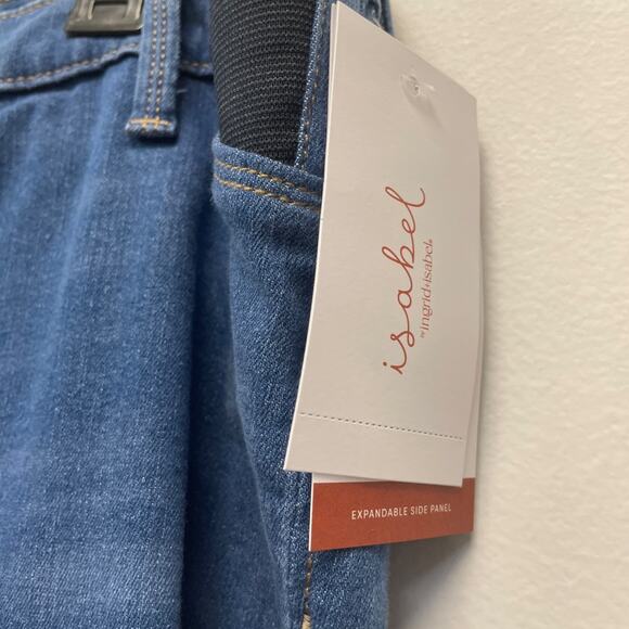Isabel By Ingrid & Isabel Mid Wash Expandable Side Panel Flare Jeans Size 6 - Picture 3 of 5